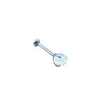 Prong-Set CZ Ball Threadless Titanium Nose Stud