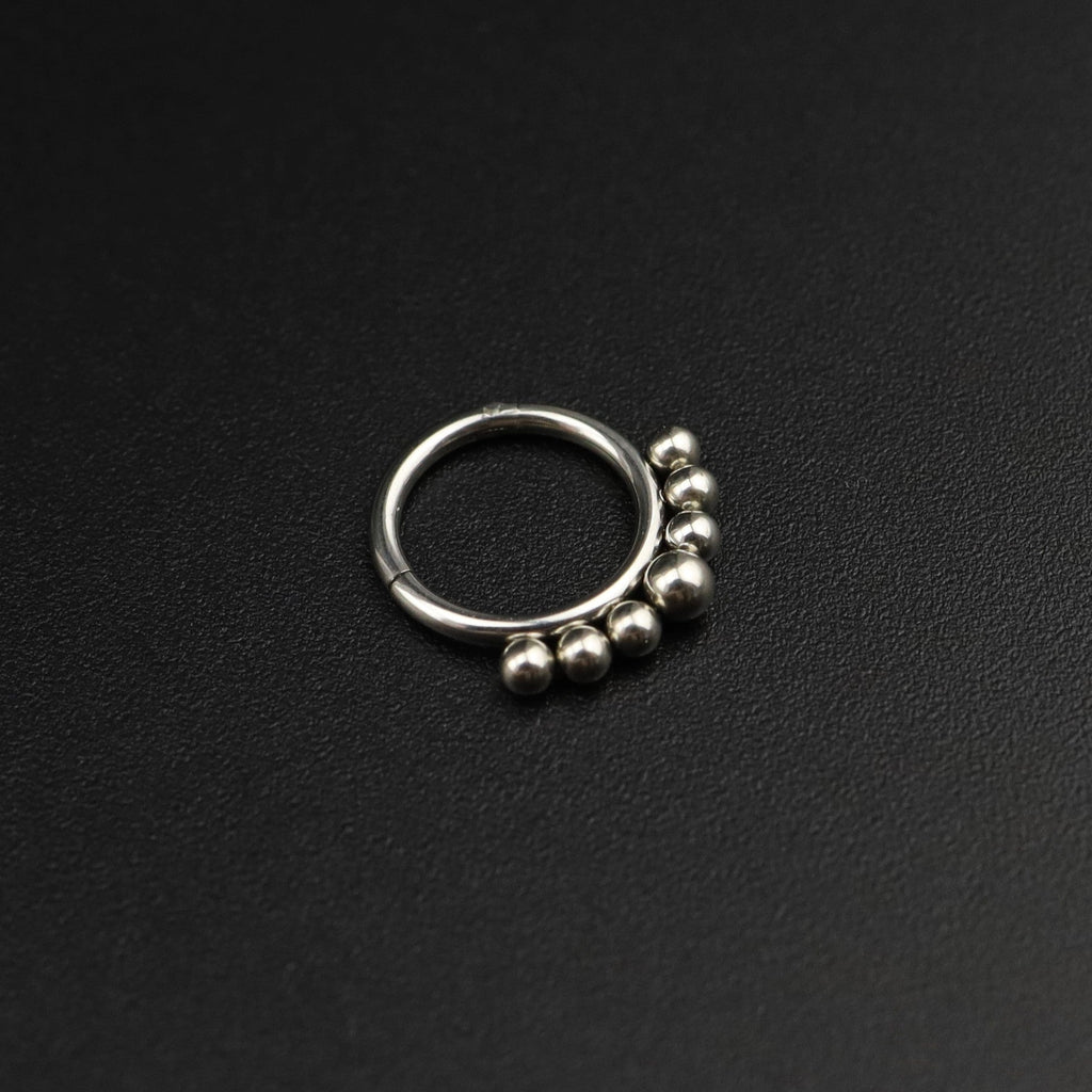 16G Small ball stainless steel Serpent Ring