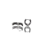 Engraved Rope Knot Stainless Steel Earrings