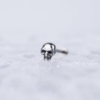 Skull Internally Threaded Stainless Steel Lip Ring