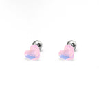Heart Crystal Stainless Steel Ear Studs
