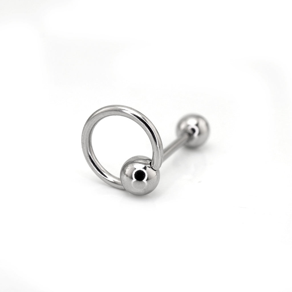 Spinning Ball stainless steel tongue stud