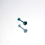 Crystal Titanium Threadless Pin