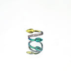 Double Head Snake Titanium Segment Hoop