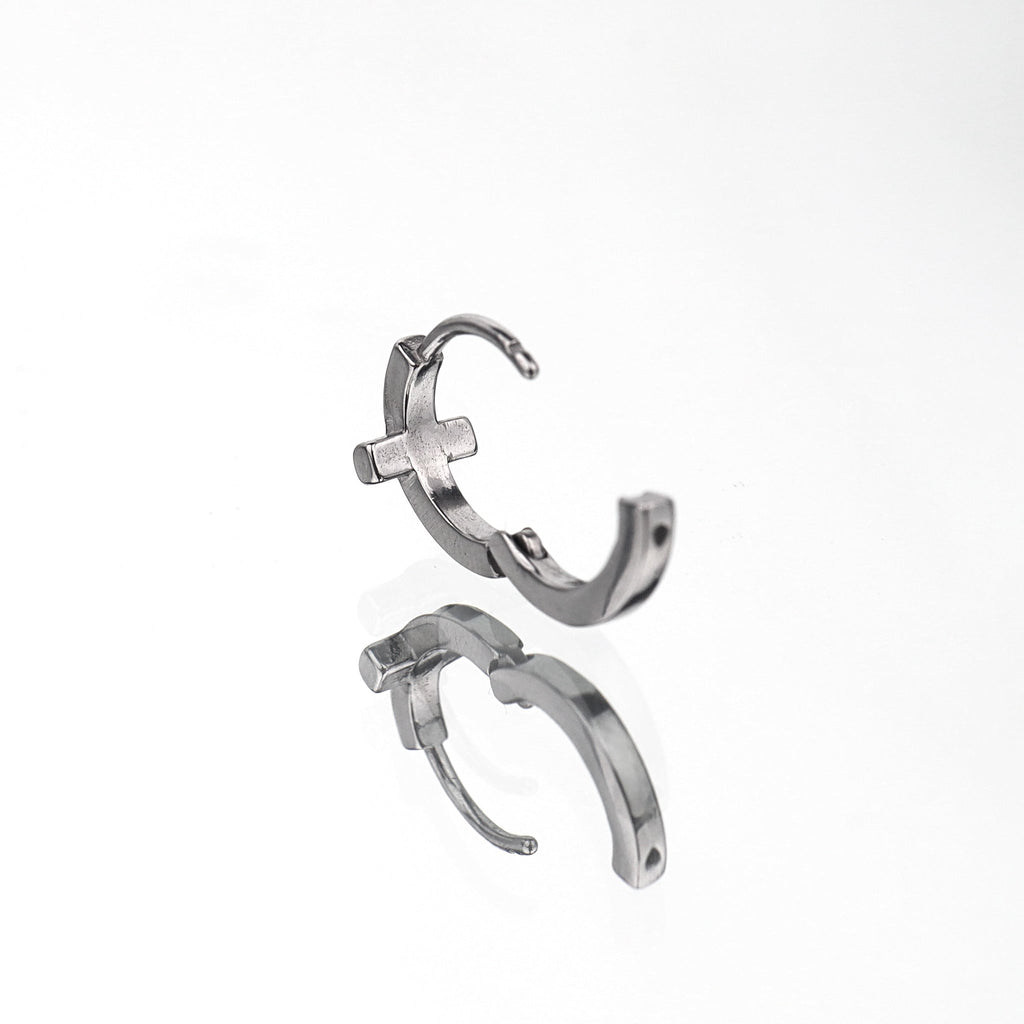 One-Piece Cross Stainless Steel Earrings