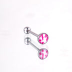 Leopard Print Oil Slick Tongue Stud