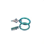 Rhombic CZ Pendant Titanium Segment Hoop