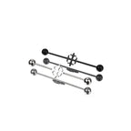Cutout Black & White Cross Stainless Steel Industrial Barbell