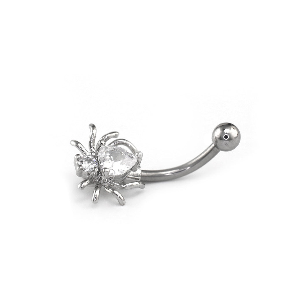 CZ Spider Stainless Steel Rook Jewelry