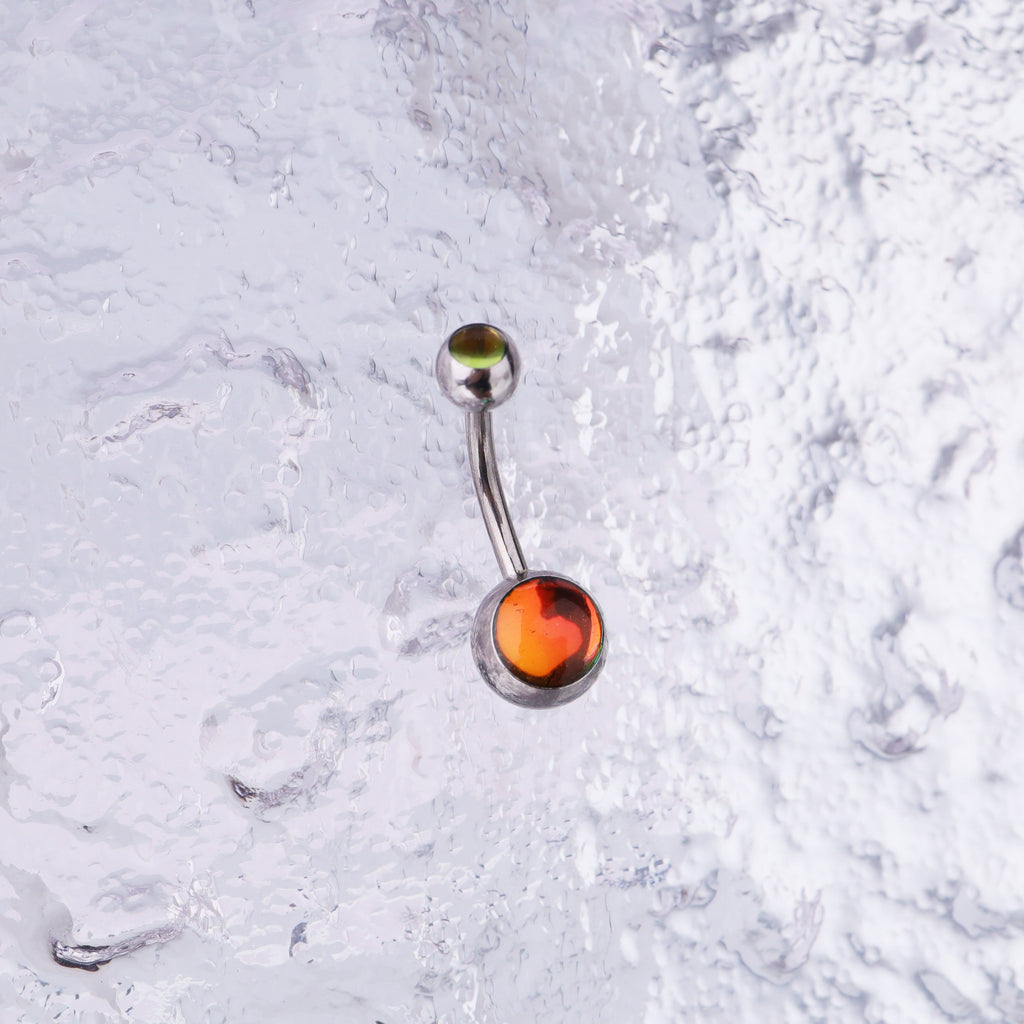 Colorful Epoxy Resin Stainless steel Belly Ring