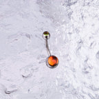 Colorful Epoxy Resin Stainless steel Belly Ring