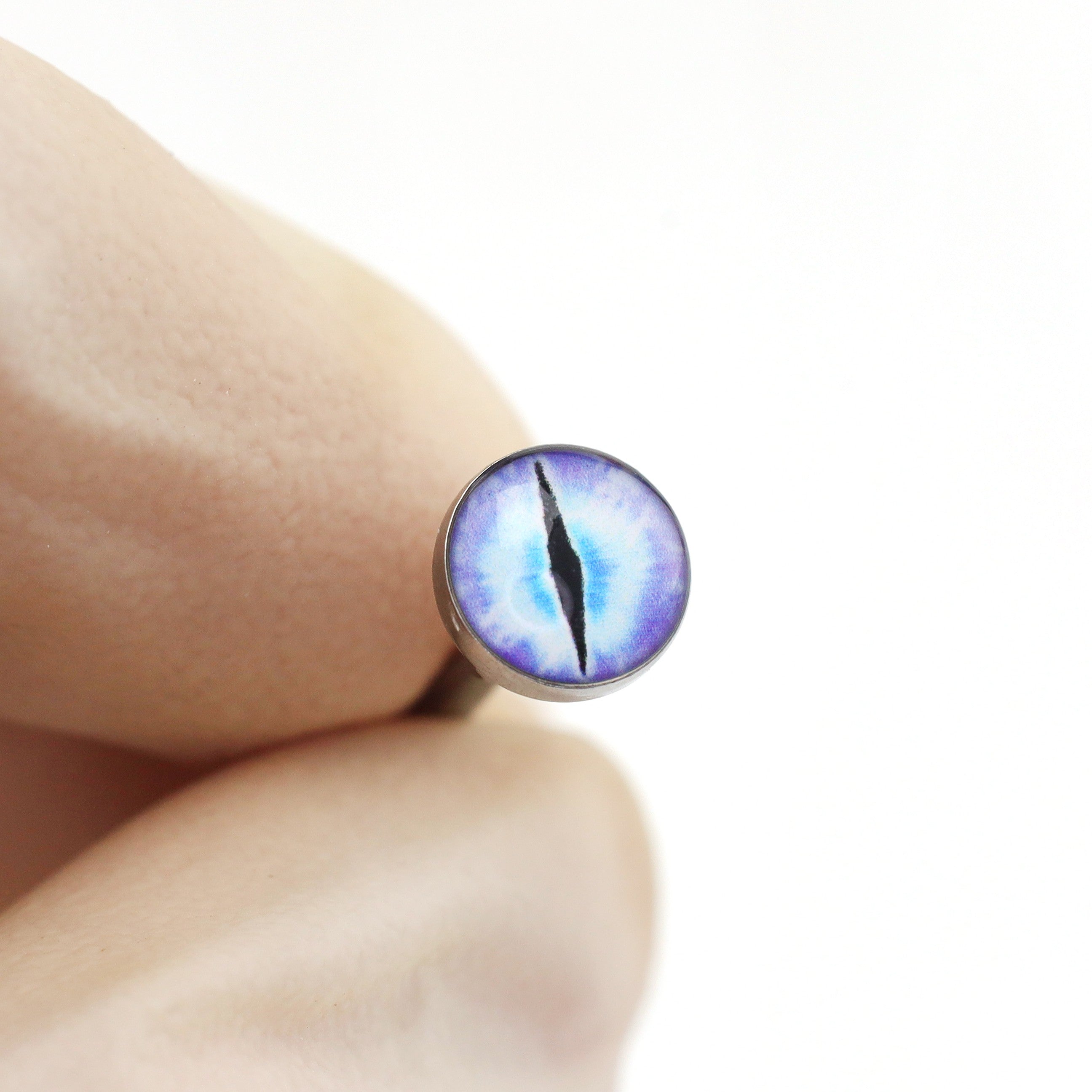 Resin Oil Slick Eye Pupil tongue stud
