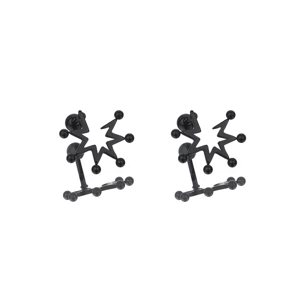 Exploding Firework Externally Threaded Stainless Steel Ear Studs