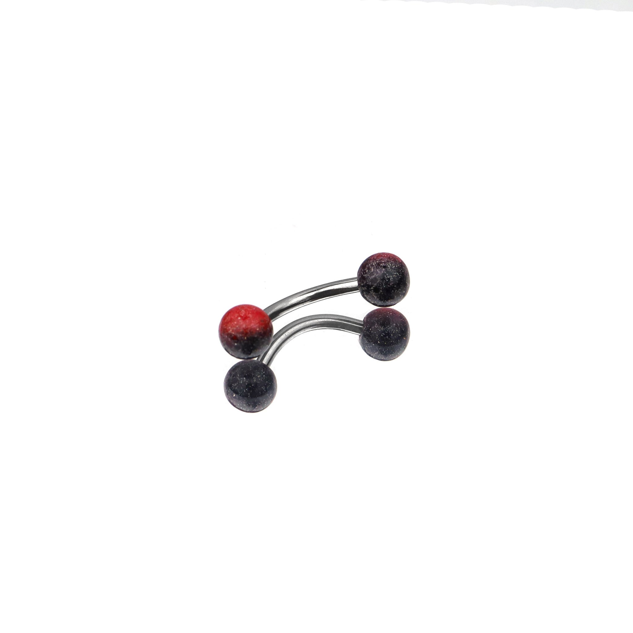 Acrylic Color Block Ball Brow Studs