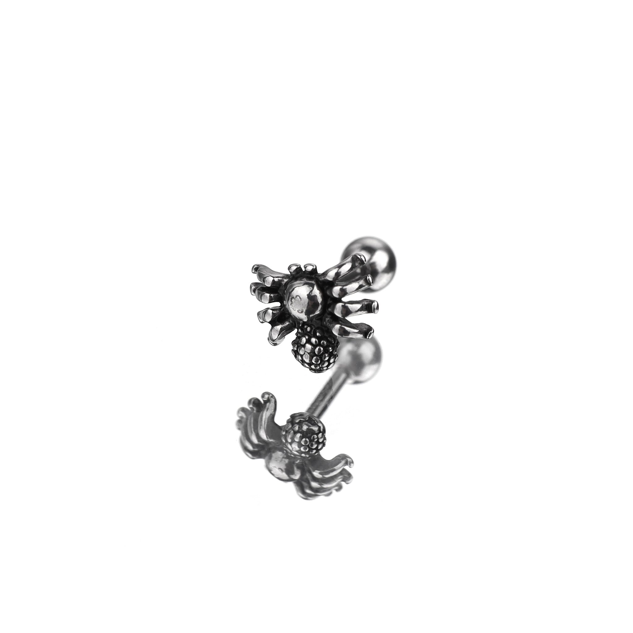 3D Spider Stainless Steel Ear Studs