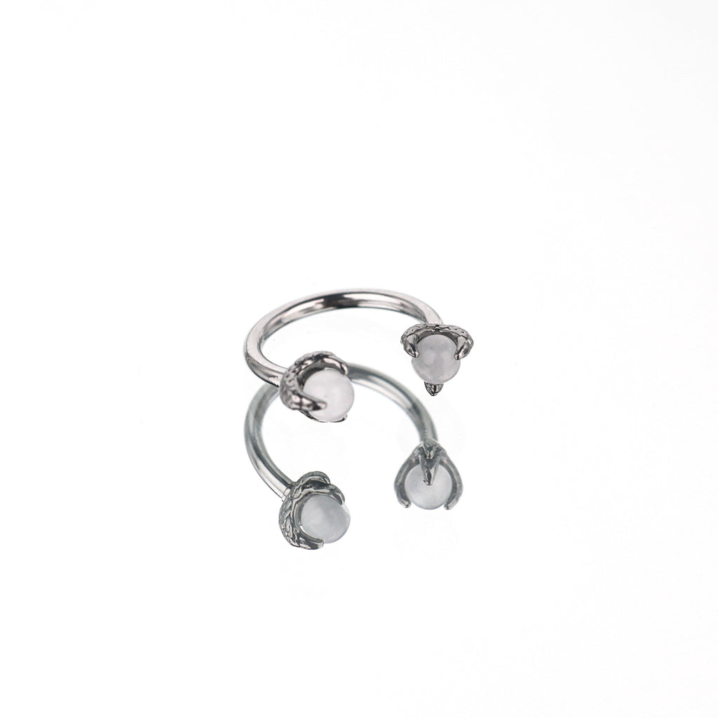 Dragon Claw Cat's Eye Horseshoe Ring