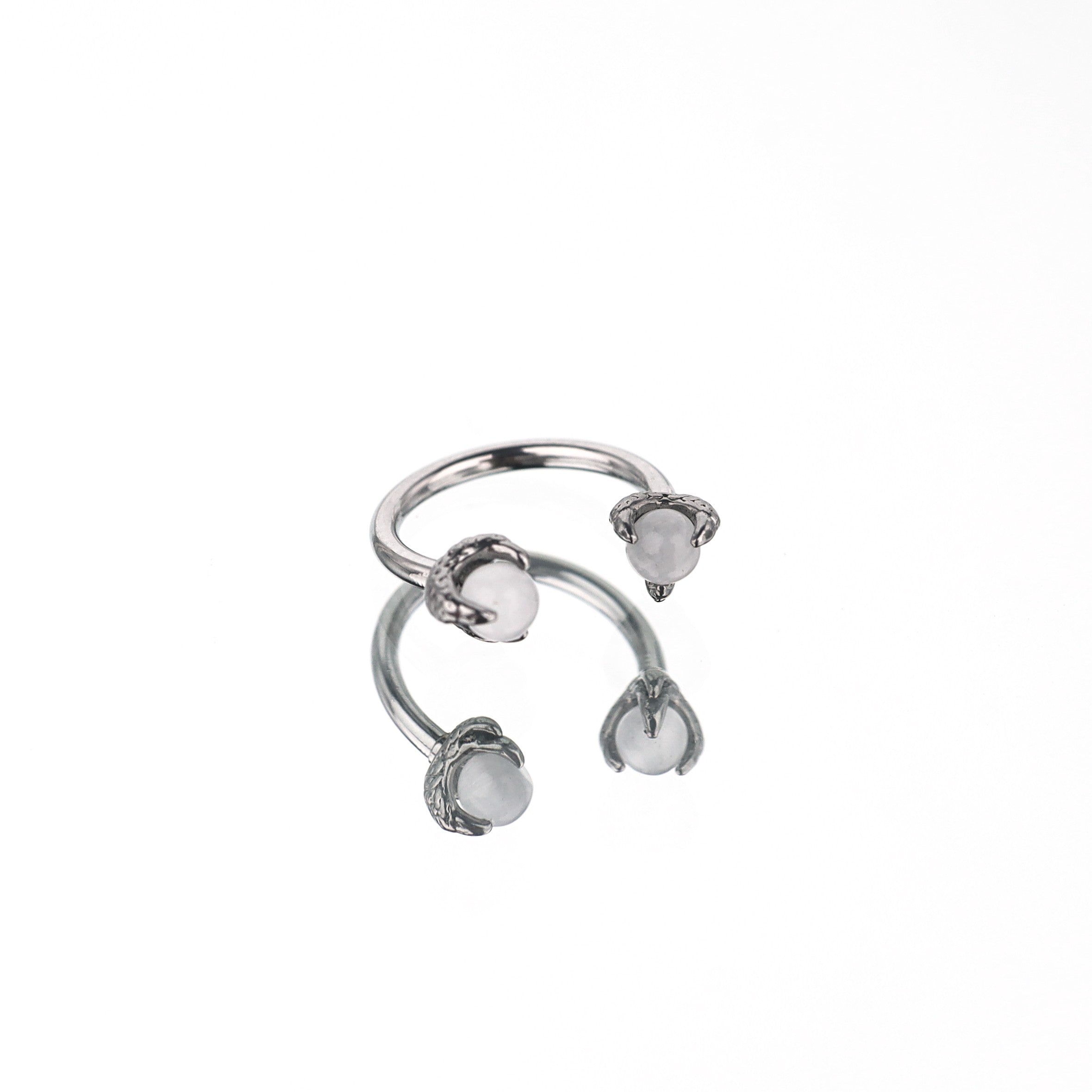 Dragon Claw Cat's Eye Horseshoe Ring