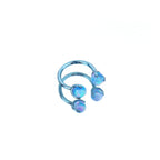 Opal Internally Threaded Titanium Horseshoe Ring