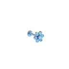 High-Shine Opal Floral Titanium Ear Studs