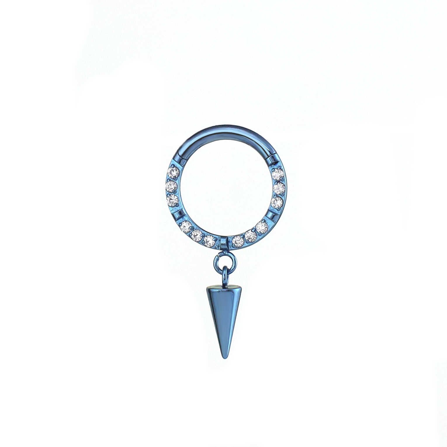 16G CZ Pendant Titanium Clicker