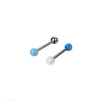 Basic Opal stainless steel Barbell Stud