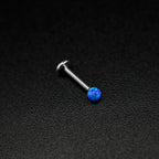 3mm Opal Internal Thread Stainless Steel Labret Stud