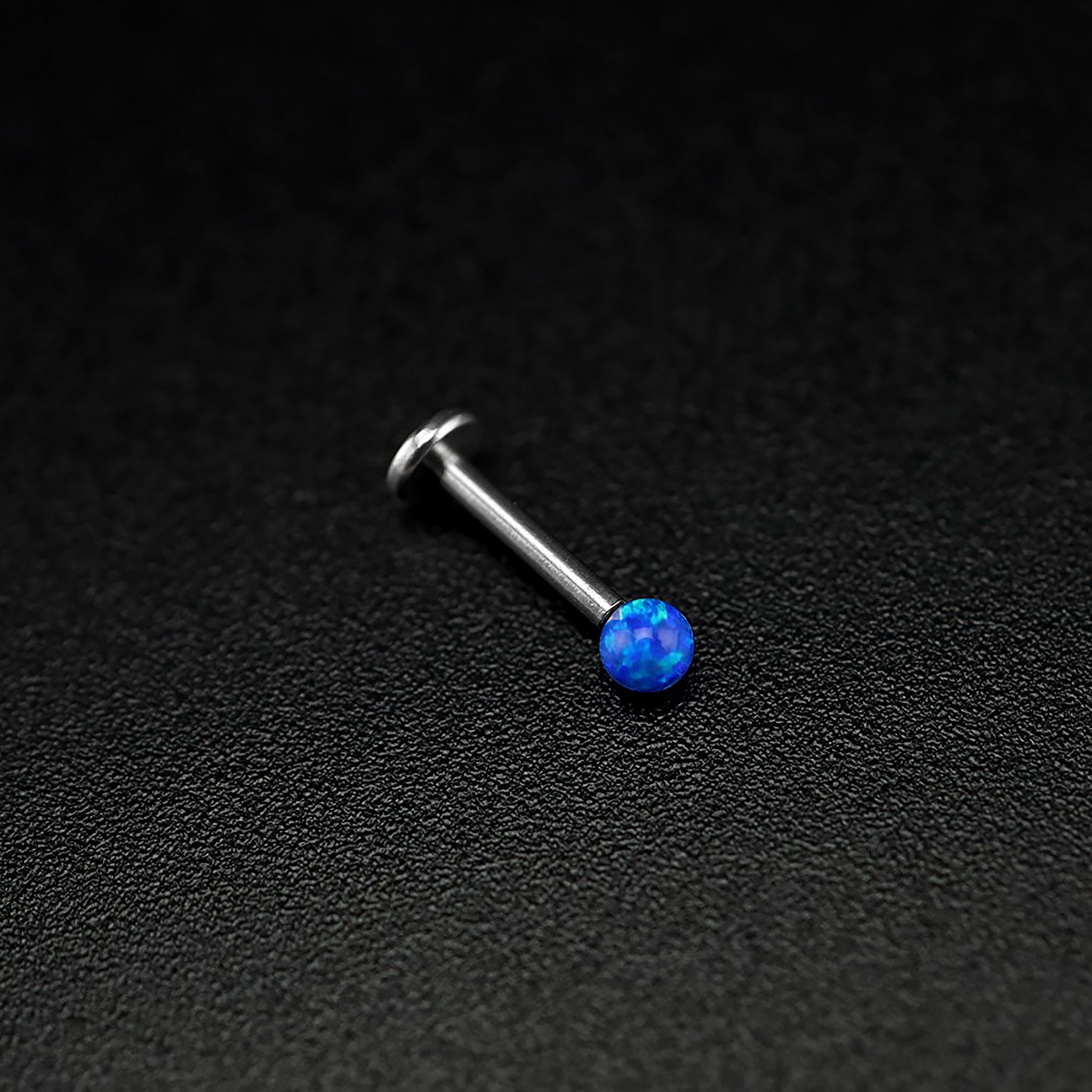3mm Opal Internal Thread Stainless Steel Labret Stud