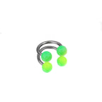 Colorful Acrylic Contrast Ball Horseshoe Ring