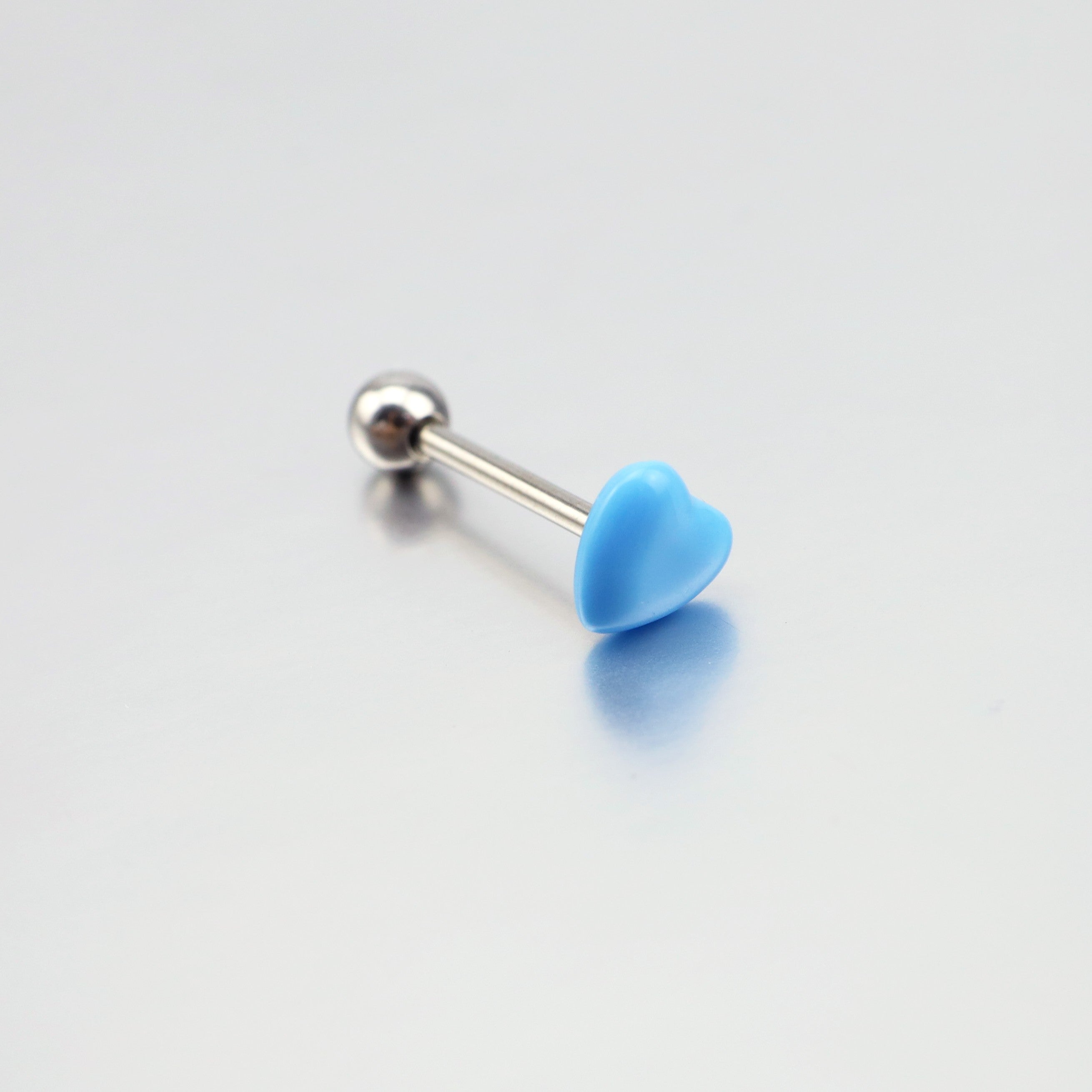Heart-shaped Acrylic tongue stud
