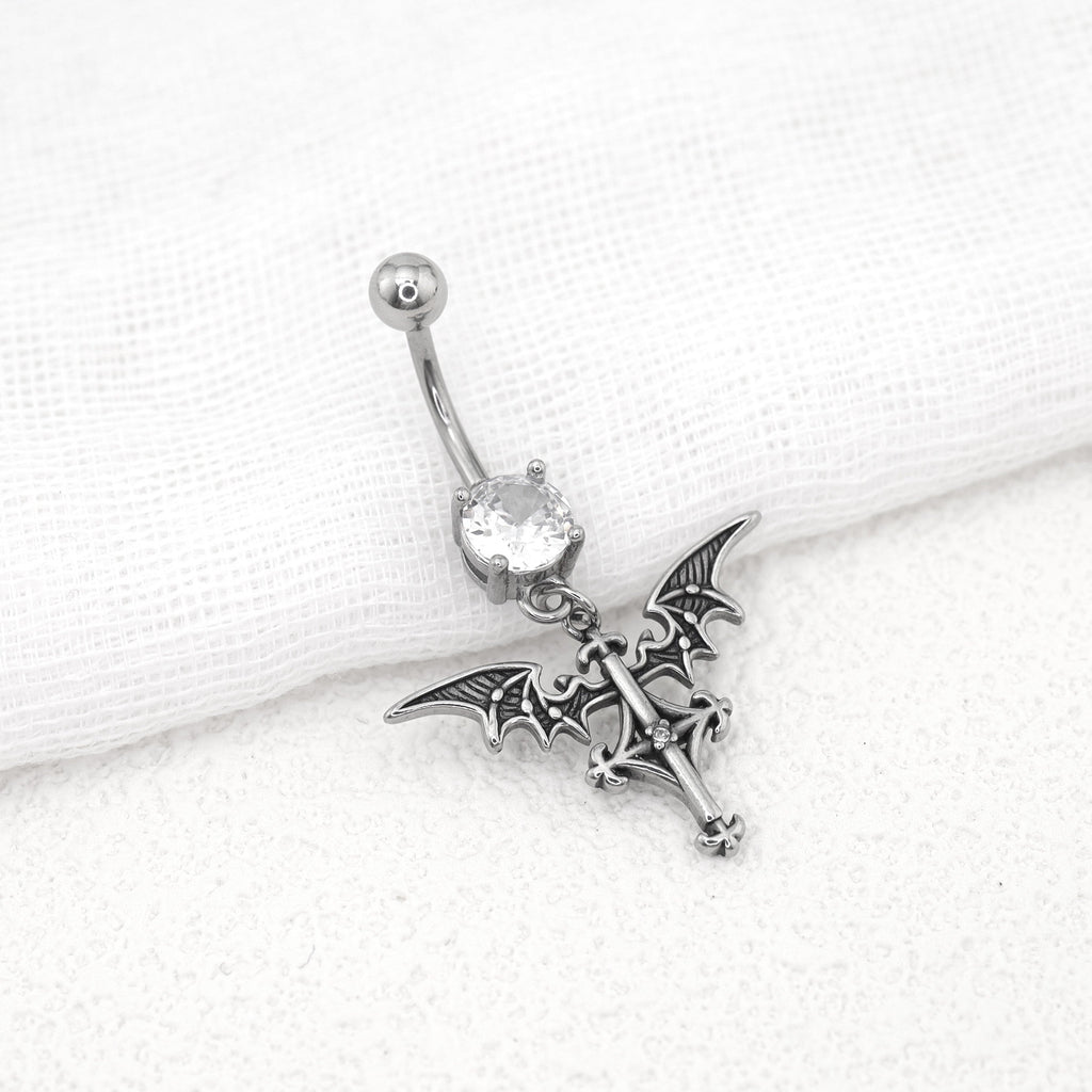 Bat Wing Dangle stainless steel Belly Ring