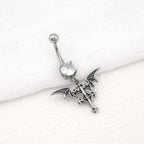 Bat Wing Dangle stainless steel Belly Ring