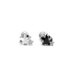 Black & White Multi-CZ Ear Studs