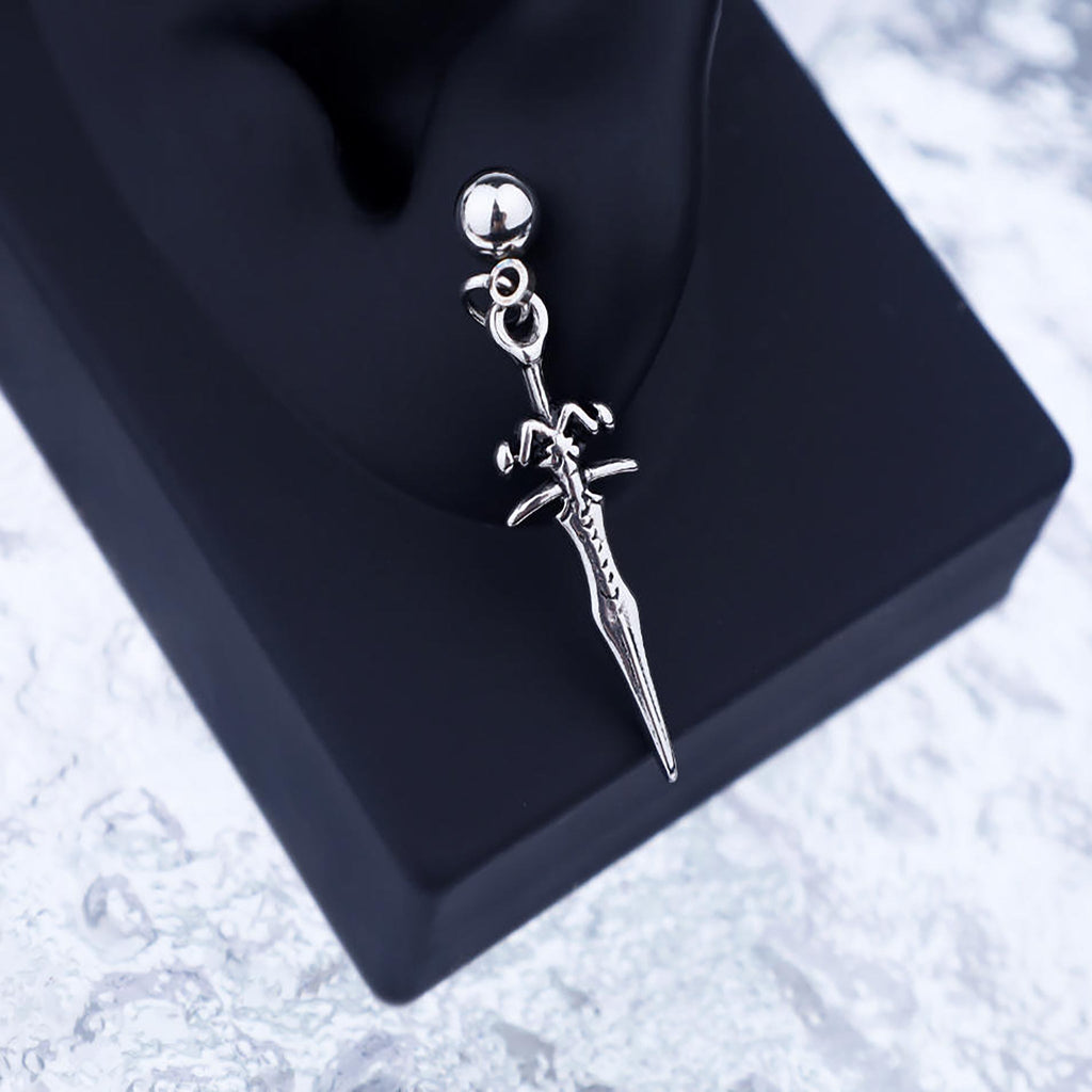 Dagger Pendant Stainless Steel Ear Studs