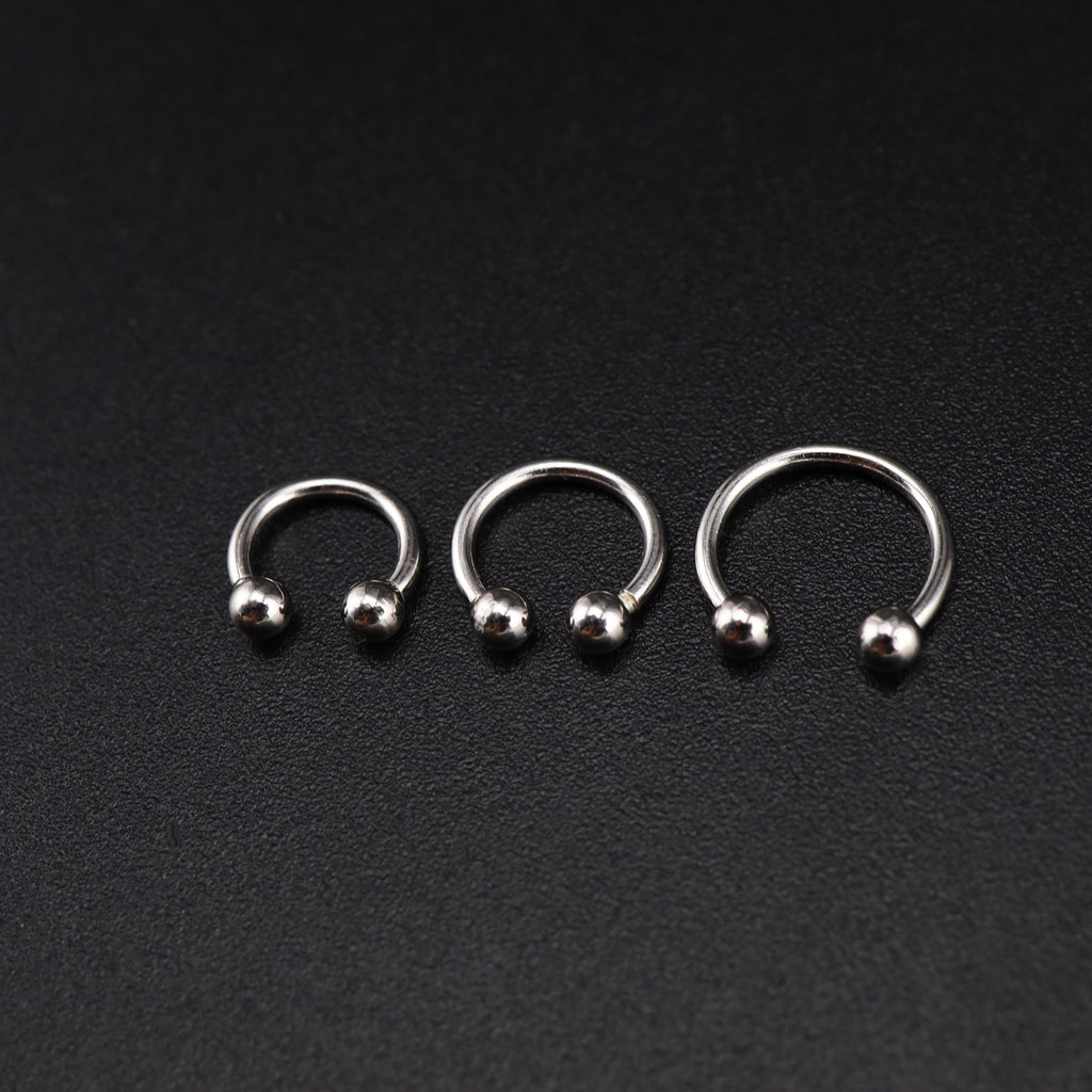 Classic S925 Sterling Silver Horseshoe Rings