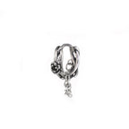 Rose Vine Drop Chain Stainless Steel Earrings