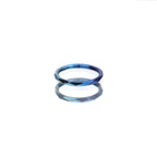 Engraved wavy Titanium Segment Hoop