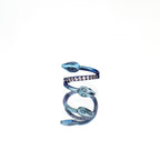 Double Head Snake Titanium Segment Hoop