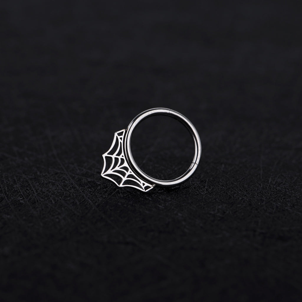16G Cobweb Septum Stainless Steel Ring