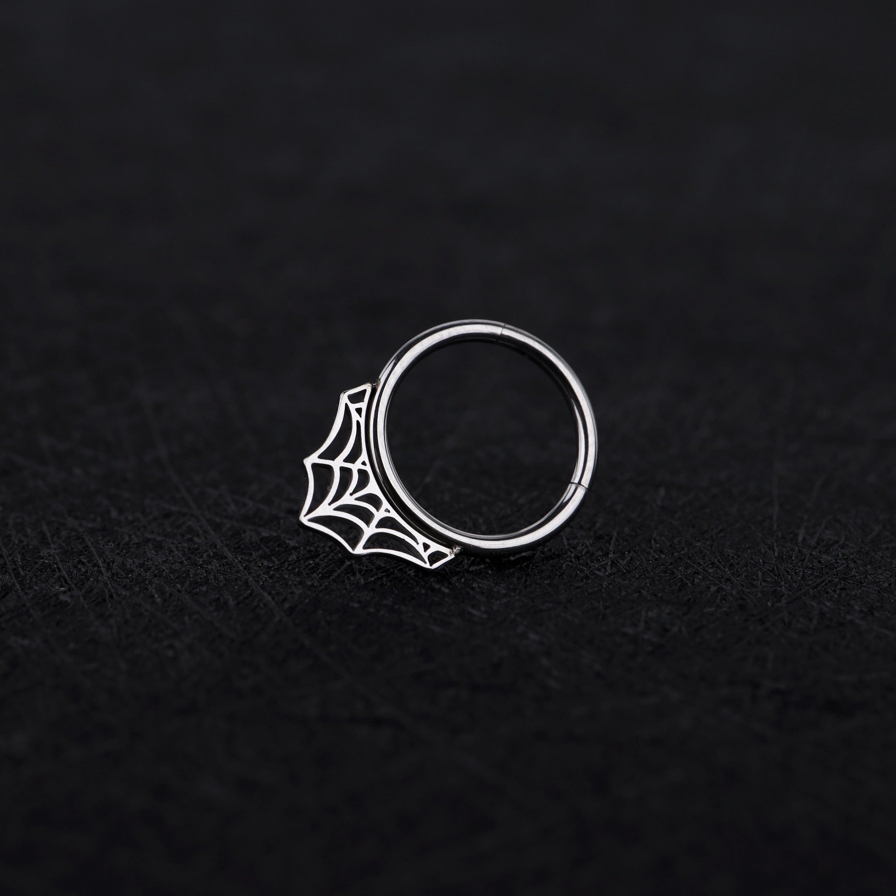 16G Cobweb Septum Stainless Steel Ring