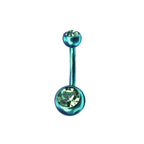 Crystal Titanium Belly Ring