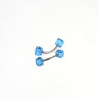 Acrylic Colorful Dice Externally Threaded Brow Studs