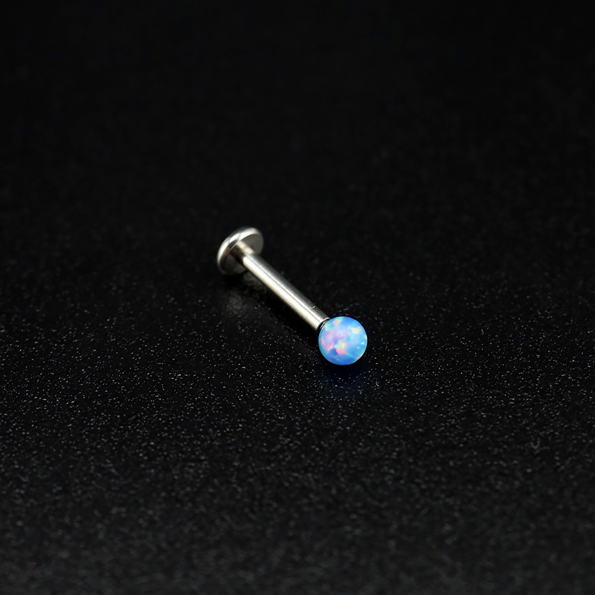 3mm Opal Internal Thread Stainless Steel Labret Stud