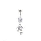 Saturn CZ Pendant Belly Ring