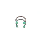 16G Opal Internally Threaded Horseshoe Ring