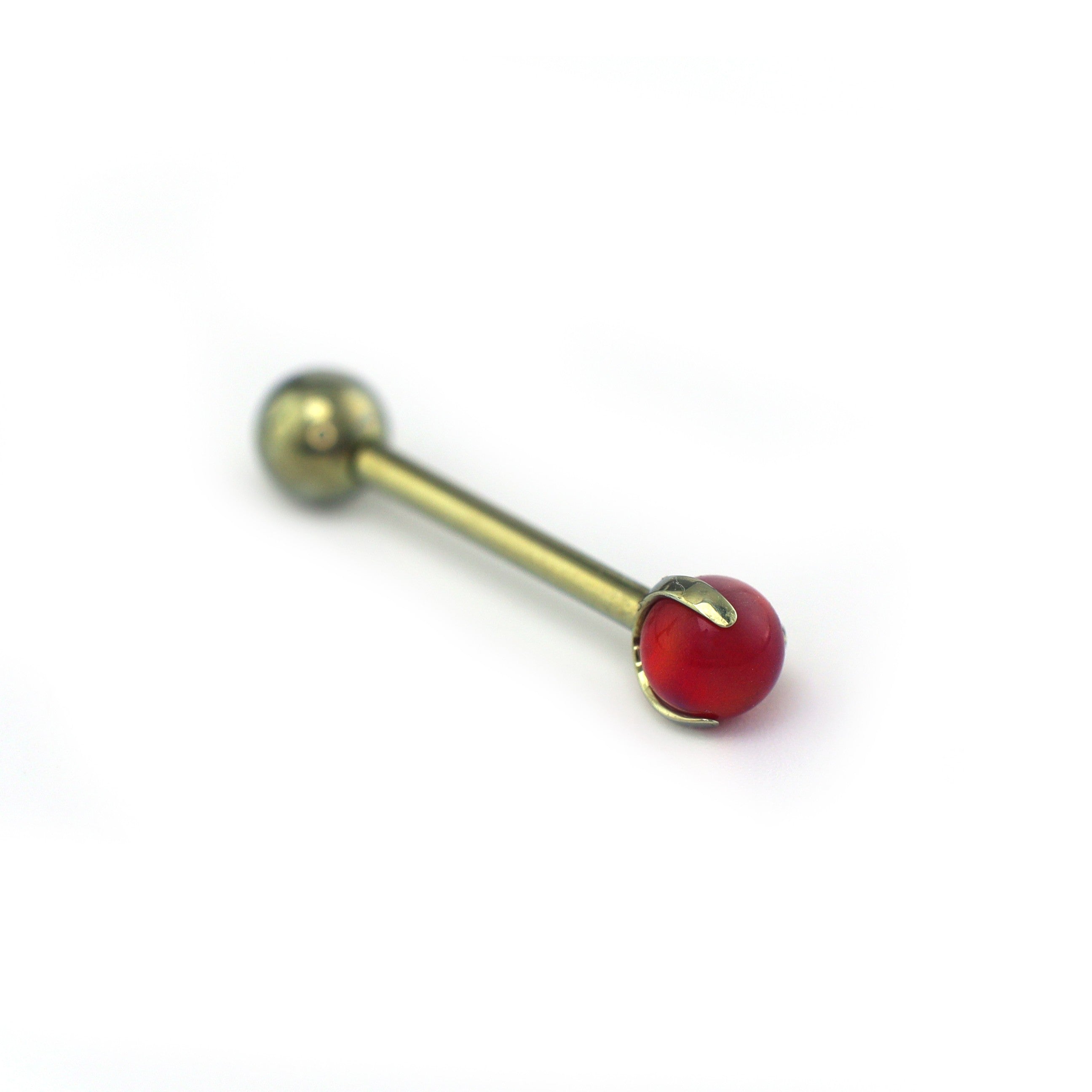 Claw Opal Internally Threaded Titanium Barbell Tongue Stud