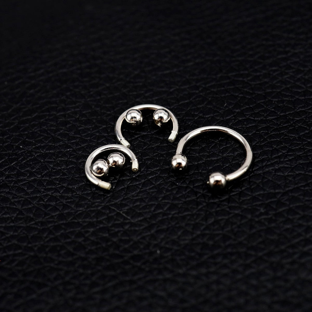 Classic S925 Sterling Silver Horseshoe Rings