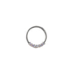 Mini CZ stainless steel Segment Ring