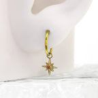 Octagram CZ Pendant Titanium Segment Hoop