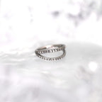 Double Hoop Engraved Titanium Segment Hoop