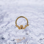 Engraved Serpent stainless steel Segment Ring